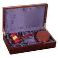 Piano Finish Directors Set In Case w/ Gavel & Sounding Block